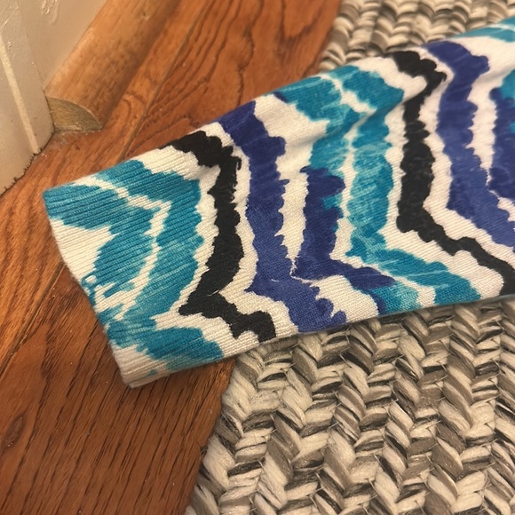 Blue Patterned Button Up Cardigan - Picture 14 of 14